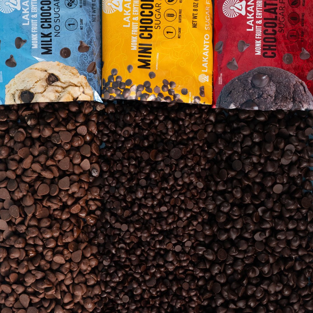 Triple the chocolate, triple the FUN! With the new Milk Chocolate Chips along with our classics, now you have OPTIONS PEOPLE 🍪🍫✨ #ChocolateTrifecta #SugarFreeBaking