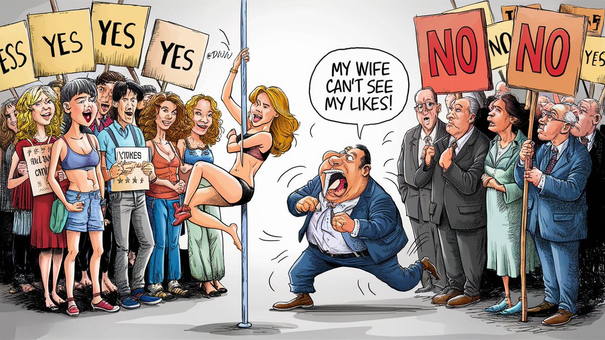 dww's tweet image. Likes are now private, so I made this cartoon using ideogram for you.