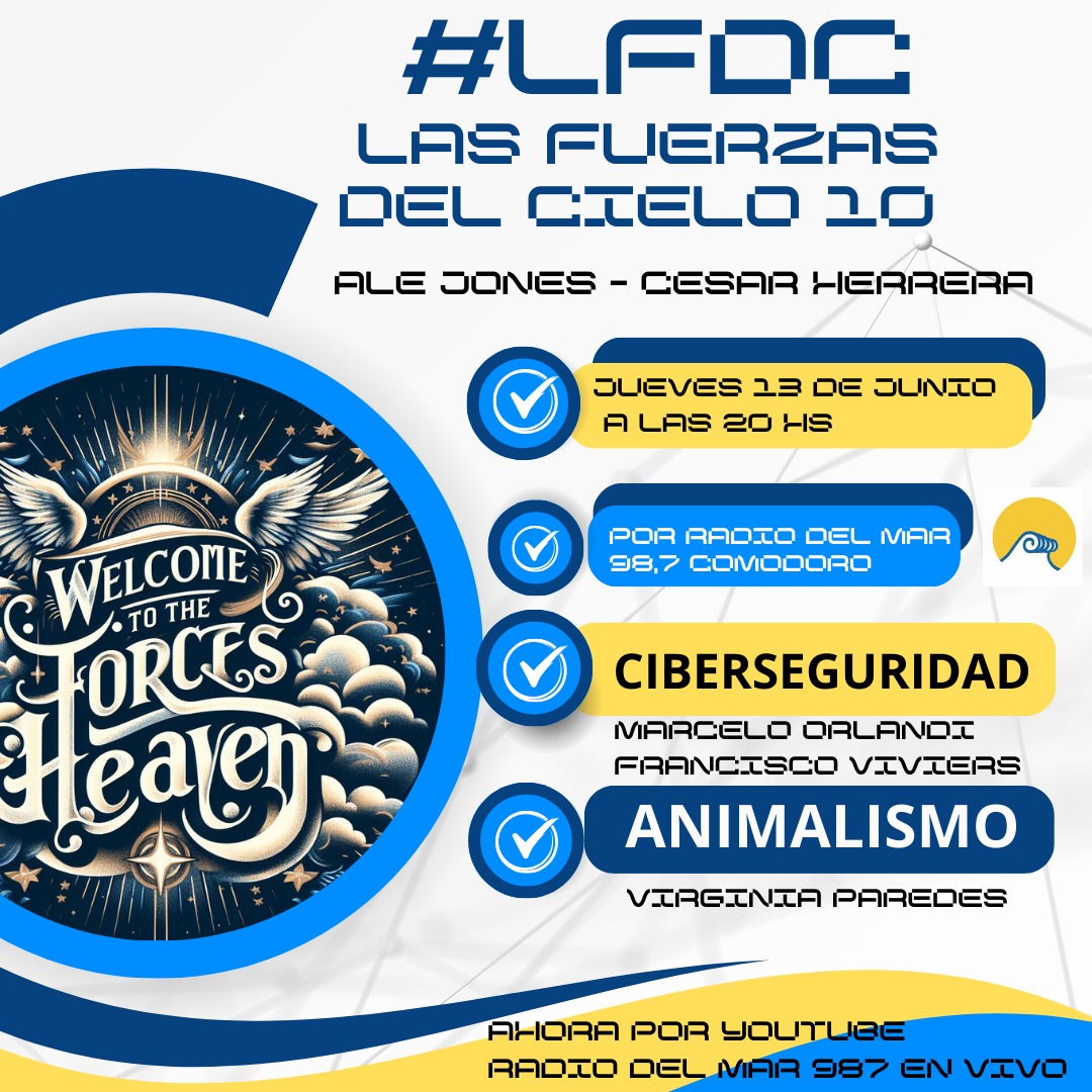 *#LFDC* Programa 11

Temas de la semana

#,Ciberseguridad #IngenieriaSocial 
#AtaquesDePhishing
Invitados: Marcelo Orlandi, Francisco Viviers y Fabiana Sanchez

#Animalismo 
#Perros #Gatos 
#Legislacion #Castracion 
*Invitada:* Virginia  Paredes <a href="/vir_giniaok/">Vir Ginia</a>

Jueves 13 - 20hs.