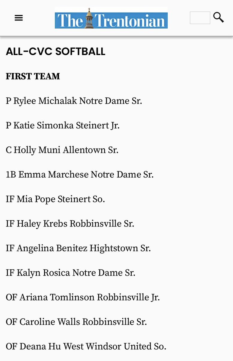 Haley Krebs (@haleykrebs2) on Twitter photo Very honored and grateful to be named first team all conference along with my teammates <a href="/carolinewalls24/">Caroline Walls 2024</a> and <a href="/arianalisa_2025/">Ariana Tomlinson</a> ❤️❤️
<a href="/GoCamelsSB/">Campbell Softball</a> <a href="/TrenaPrater/">Trena Peel-Prater</a> <a href="/E_Arevalo27/">Erin Arevalo</a> <a href="/Meg_Hill22/">Megan Hill</a> <a href="/riss_15/">Nerissa Myers</a> <a href="/RVilleSoftball/">RobbinsvilleSoftball</a> Very honored and grateful to be named first team all conference along with my teammates <a href="/carolinewalls24/">Caroline Walls 2024</a> and <a href="/arianalisa_2025/">Ariana Tomlinson</a> ❤️❤️
<a href="/GoCamelsSB/">Campbell Softball</a> <a href="/TrenaPrater/">Trena Peel-Prater</a> <a href="/E_Arevalo27/">Erin Arevalo</a> <a href="/Meg_Hill22/">Megan Hill</a> <a href="/riss_15/">Nerissa Myers</a> <a href="/RVilleSoftball/">RobbinsvilleSoftball</a>