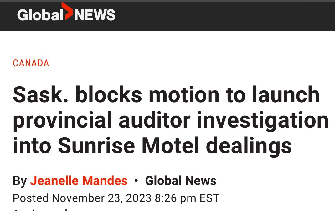 ReginaPosterBoy's tweet image. Investigate shady GTH land deals: ❌
Investigate abuse in publicly funded private Christian schools:  ❌ 
Investigate SKParty MLA motels: ❌
Investigate SKParty MLA smuggling a gun into legislature:  ❌
Investigate “Chemtrails”: ✅ ✅ ✅