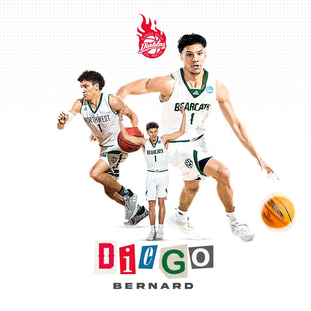 Habemus PG/SG 🚫 el dos veces campeón de la segunda división de la NCAA, también con experiencia en la G League, llega a la duela infernal ⛹🏻‍♂️ Bienvenido Diego Bernard 🇲🇽/🇺🇸 El infierno está empezando a arder🔥
