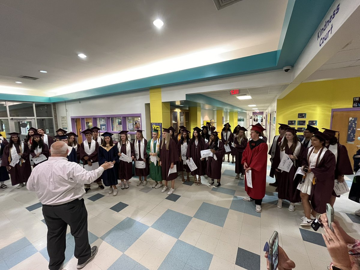 MrsBrem's tweet photo. Thank you, @DDEDolphins for inviting Cullen and his former graduating classmates back to celebrate! 💜🐬💛 Whet a special event for everyone. https://t.co/kgnEhaSVfw
