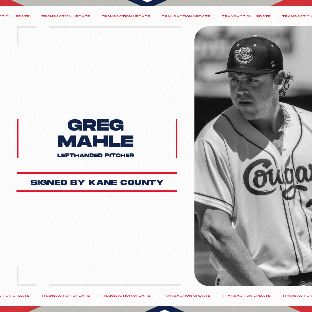 June 12 Transaction: <a href="/KCCougars/">Kane County Cougars</a> signed LHP Greg Mahle (<a href="/greggymoss11/">Greg Mahle</a>).

The former big-leaguer with the #Angels earned the victory in Kane County's win this afternoon, allowing no runs on one hit in five innings of work.

baseball.pointstreak.com/player.html?pl…