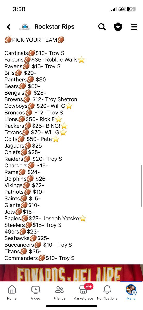 BearFanPete_FF's tweet image. Here’s an updated list for Break #26!! Let’s gooo 
@RockstaRRips has pulled so many big hits, it’s been unbelievable!!
#thehobby 
#cardbreaks 
#cardrips
#rockstarrips