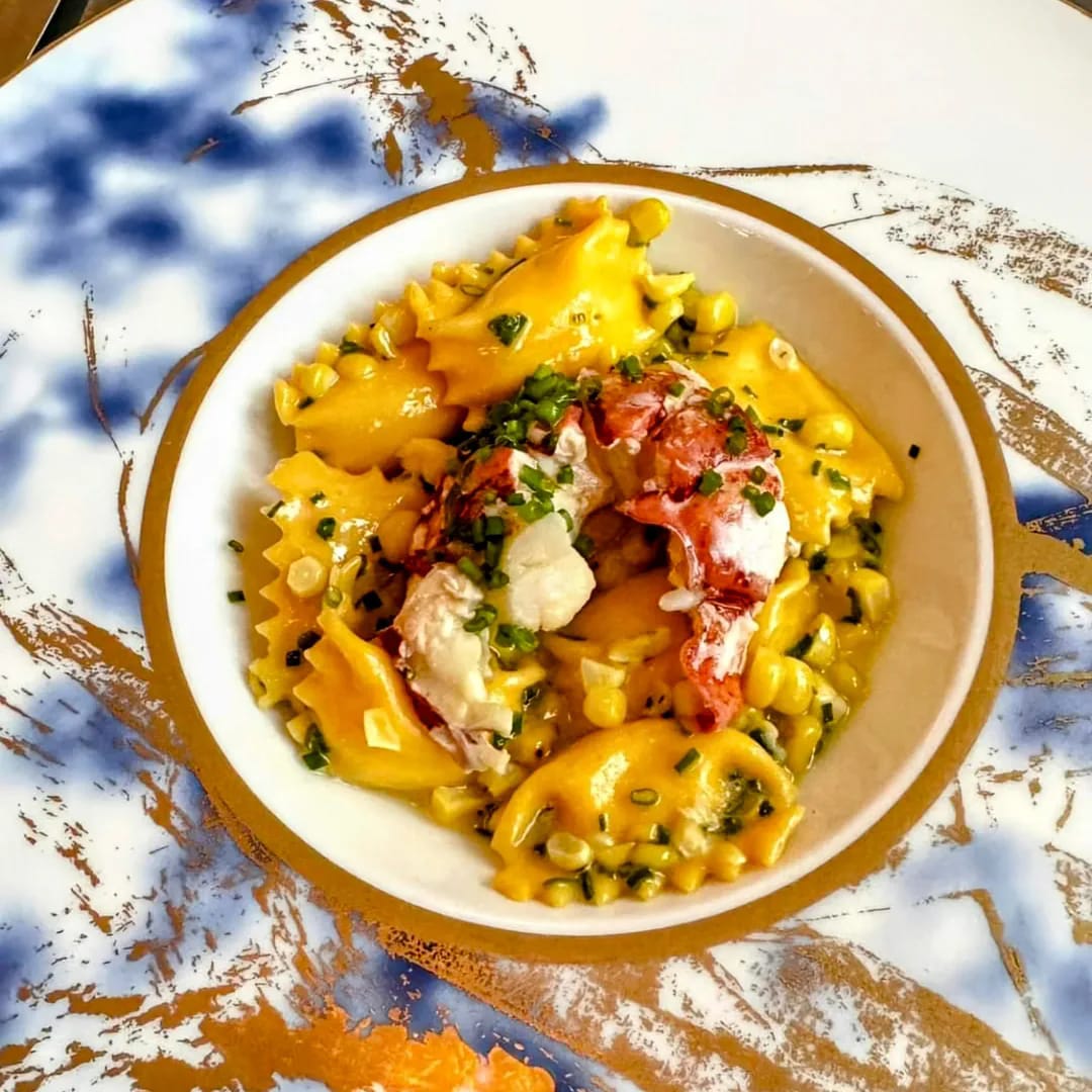 FranksKitchen's tweet image. New dish.... Sweet Corn Agnolotti  with Butter Poached Lobster. $36
Half a lobster tail perched on top of this goodness.
#sweetcorn
#lobster
Picture by Josh Josephson
fkrestaurantoronto.com