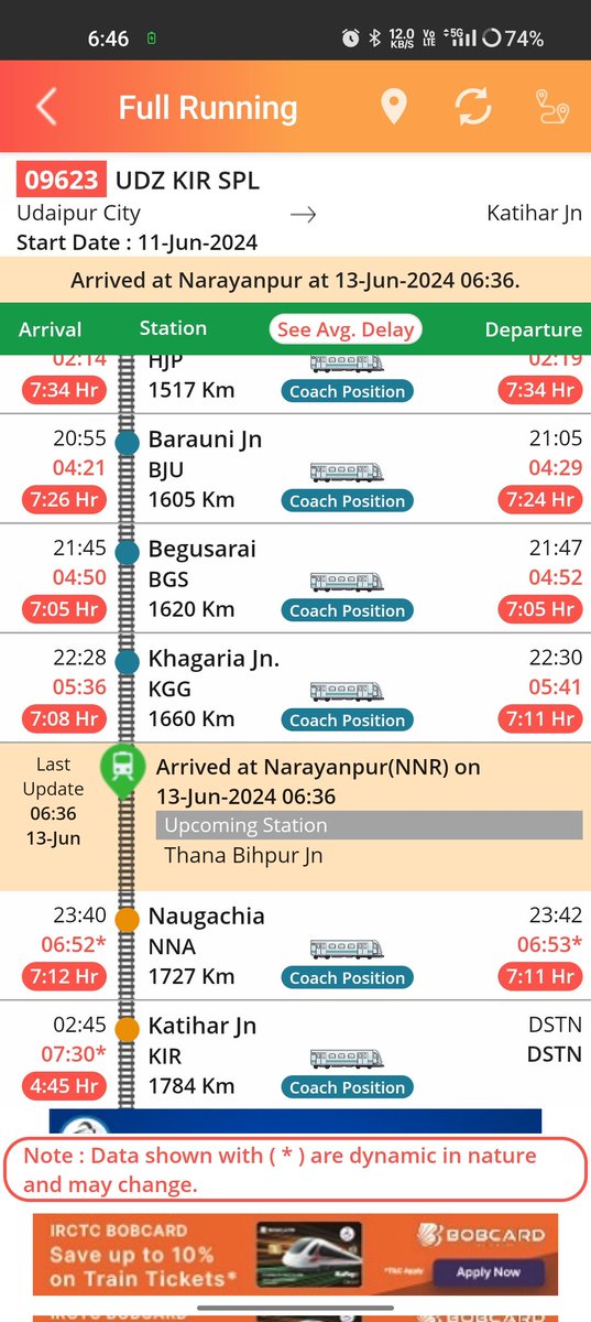 im_afsar's tweet photo. @indianrail @RailMinIndia Wtf is going on.... Train late more than 7 hours. What we do if we have connecting train.. Indian railways should have think about train late because everyone planning accordingly train time and railway did what they want. https://t.co/0uMVufR1UX