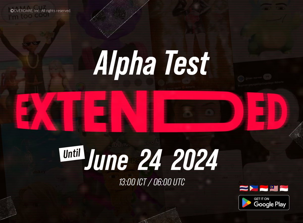 OVERDARE Alpha Test will be available for a little longer!

How are you enjoying OVERDARE so far? Thanks to your support, we have extended the Alpha Test which will be running until June 24 13:00 ICT / 06:00 UTC.

Join us on OVERDARE💖
👉 bit.ly/4ceHdJS

การทดสอบ