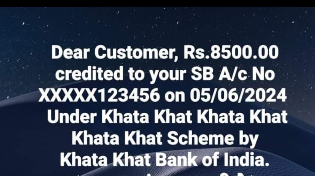 जिन लोगों ने भी भाजपा के खिलाफ वोट किया है 
उनके बैंक अकाउंट में खटा खट योजना का पैसा आना शुरू हो चुका है