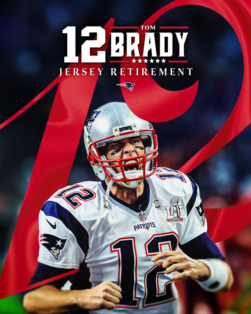 Patriots's tweet image. Number 12, enshrined FOREVER.