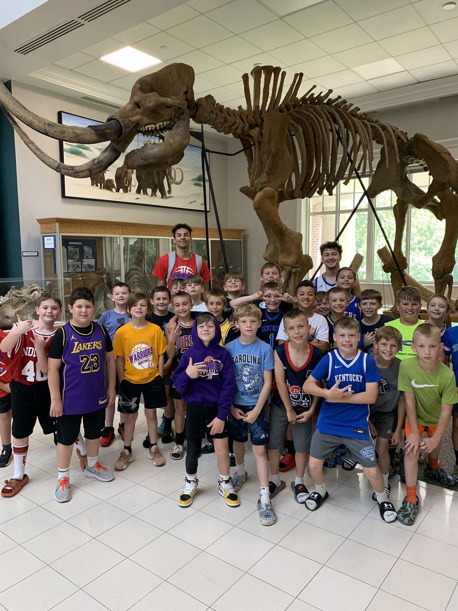 On our break at basketball camp today we headed over to the Science Center to check out the museum and Sandy the Mastodon! Might be some future scientists in the group!
<a href="/HanoverPanthers/">Hanover Panthers</a> 
<a href="/HanoverCollege/">Hanover College</a>