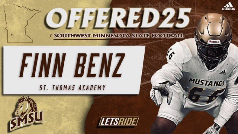finn benz (@finnbenz_) on Twitter photo After a great camp at <a href="/UWRFFootball/">Falcon Football</a> and conversation with <a href="/CoachB_U/">Brady Underwood</a> , Iβm excited to announce my second Division 2 offer from SMSU!π€π‘
<a href="/OJW_Scouting/">PrepRedzone Oliver</a> <a href="/traviswalch/">Travis Walch</a> After a great camp at <a href="/UWRFFootball/">Falcon Football</a> and conversation with <a href="/CoachB_U/">Brady Underwood</a> , Iβm excited to announce my second Division 2 offer from SMSU!π€π‘
<a href="/OJW_Scouting/">PrepRedzone Oliver</a> <a href="/traviswalch/">Travis Walch</a>