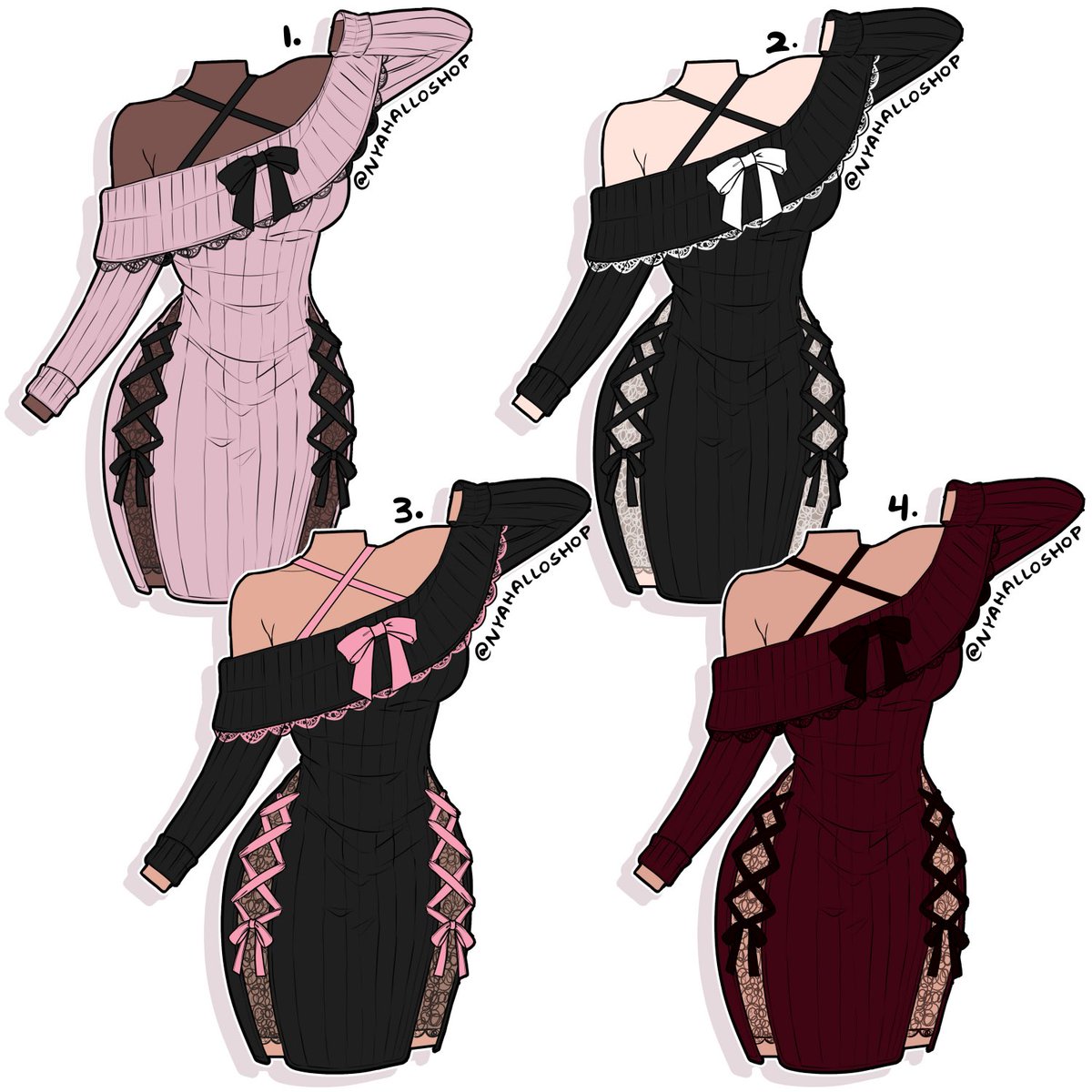 NyahalloShop's tweet image. Bodycon sweater dresses in more colours 🤍