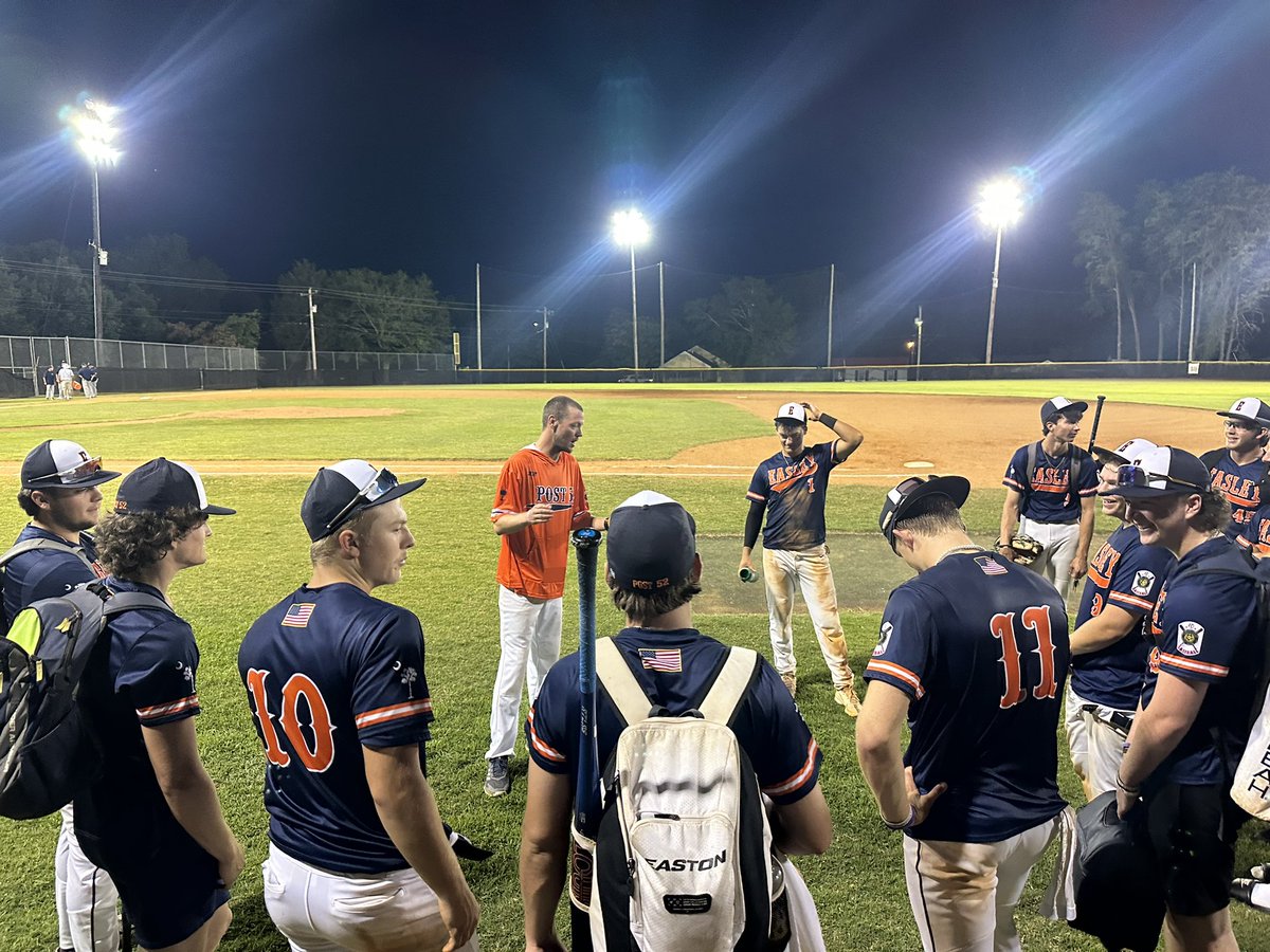 Easley Post 52 Legion baseball team won their first game of season 6-4 over Chapin Newberry on walkoff HR in bottom of the 8th inning by Daniel Counts. He also went 3-for-4 at plate with 4 RBIs. Easley High School’s Aaron Tolbert also went 2-for-3 with 2RBIs. Congrats!!