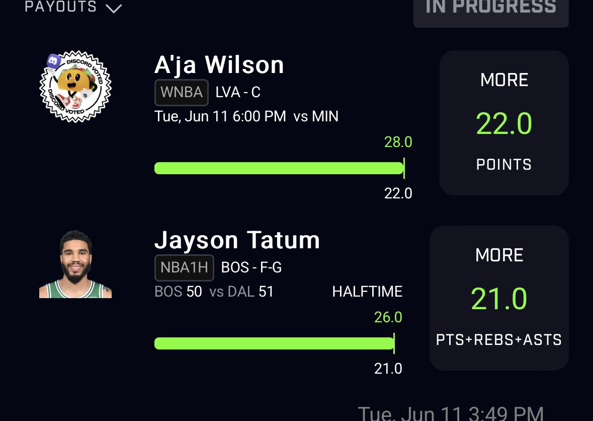 ClipSetNBA's tweet photo. CASH IT ✅💰
Tatum o21.0 PRA 1H✅
This was sweat free! Who tailed? 🔥🤝
Like + Follow for more FREE plays ❤️🔥
#PrizePicks #gamblingX #MLBpicks
#PrizePicksNBA #NBAPicks #NBAPlayoffs #NBAX #NBAFinals #WNBApicks
#NBA2H #WNBA #prizepicksprops https://t.co/x1wKsojpp0