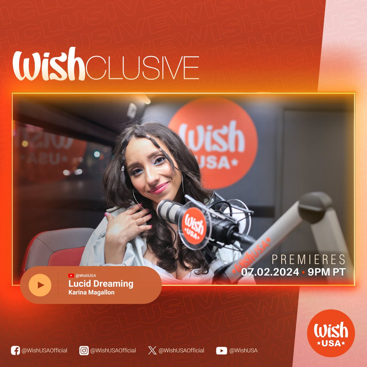 wishusaofficial's tweet image. Dive into dreamland with Karina Magallon! Her performance of "Lucid Dreaming" will take you to another world!

Catch the full Wishclusive premiere on our YouTube channel at YouTube.com/@WishUSA

#WishBus #KarinaMagallon #LucidDreaming