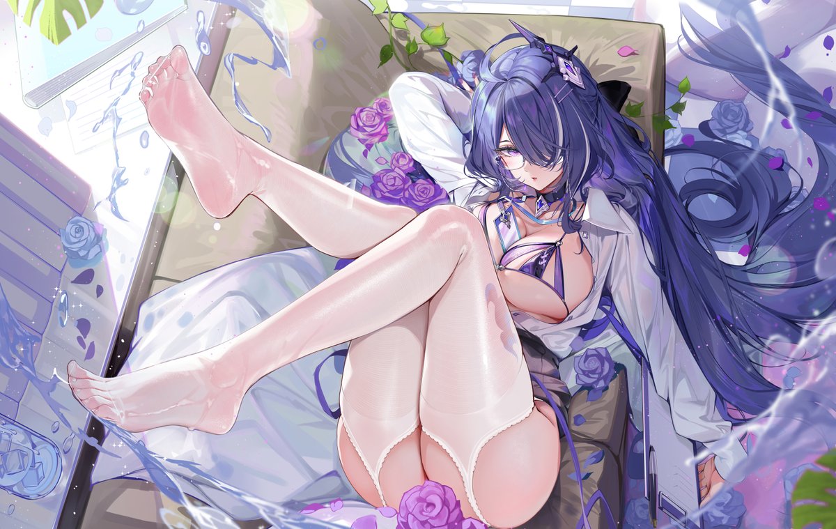 「Secretary Acheron, ready at your  servic」|AkiZeroのイラスト