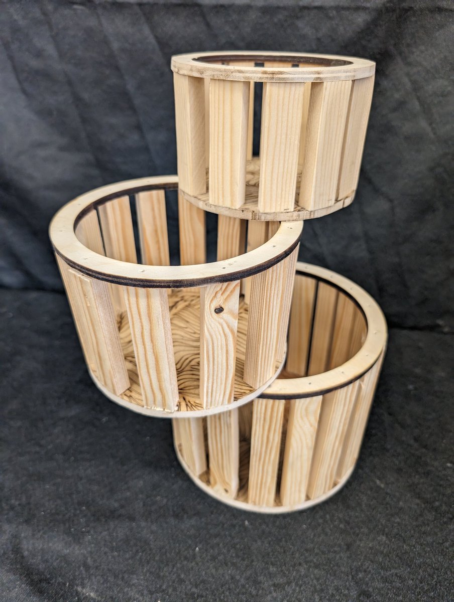 Year 10 have now completed their fruit holders. They were limited to 2 meters of softwood in order to make their creations. They developed their ideas based around this and all met the challenge. They have created highly innovative and inspirational designs. Well done year 10.