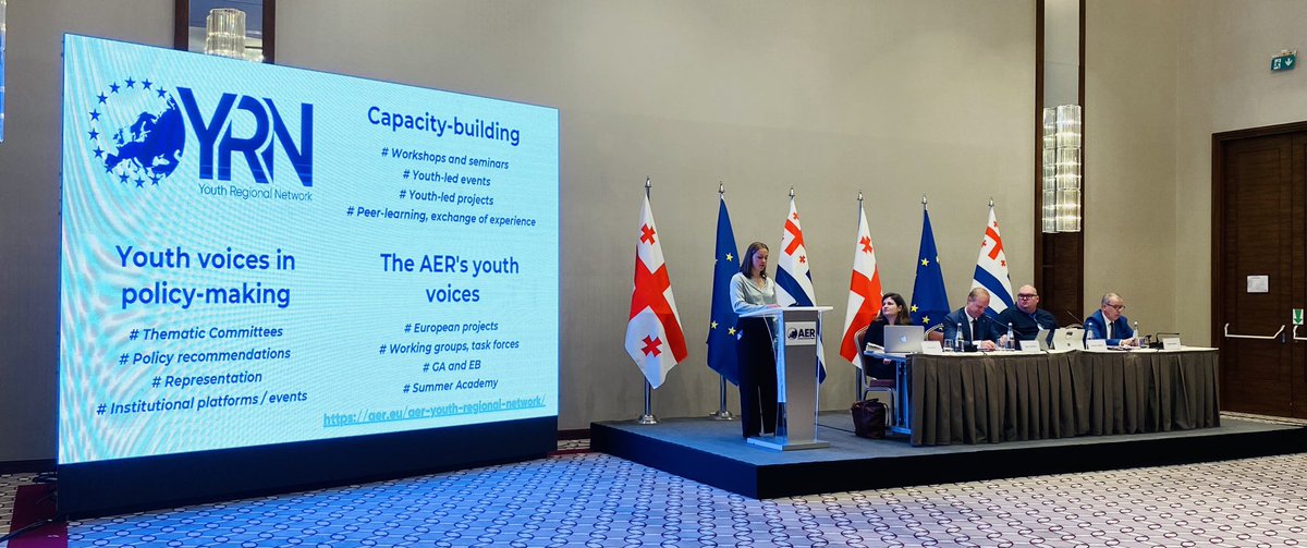 europeanregions's tweet photo. First Vice President of the AER Youth Regional Network (YRN) Sigrung Myrvang emphasises the importance of youth participation and space for the voice of young Europeans. - @YRN_aer 

#BSS24 #AER #YRN #youthparticipation #capacitybuilding #youth https://t.co/VRXcoSDbIU
