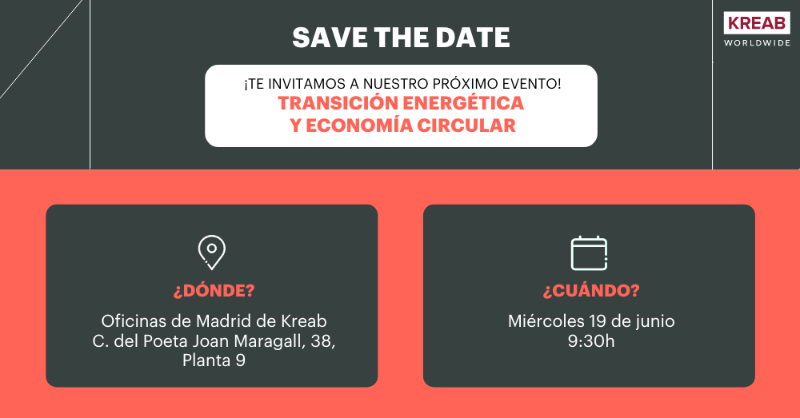 KreabEspana's tweet photo. El miércoles 19 de junio organizamos el evento "Transición Energética y Economía Circular" ♻️.

Exploraremos aspectos cruciales de la transición energética impulsada desde #Bruselas, abordando los desafíos regulatorios y económicos.

¡Te esperamos! Inscríbete aquí👇