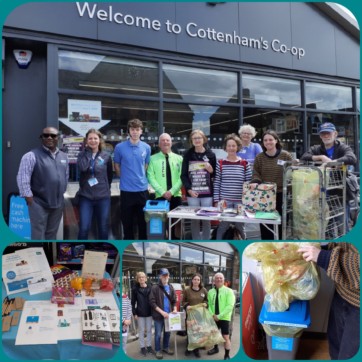 CampbellNaomh's tweet photo. Fantastic #MassUnwrap at #Cottenham @coopuk with #LocalCause Sustainable Cottenham supporting their aim to eliminate unnecessary single use plastic. We had interesting conversations with customers & member owners about plastic & what can/can't be recycled #PlasticFreeCommunities https://t.co/OGDXTBYRxy