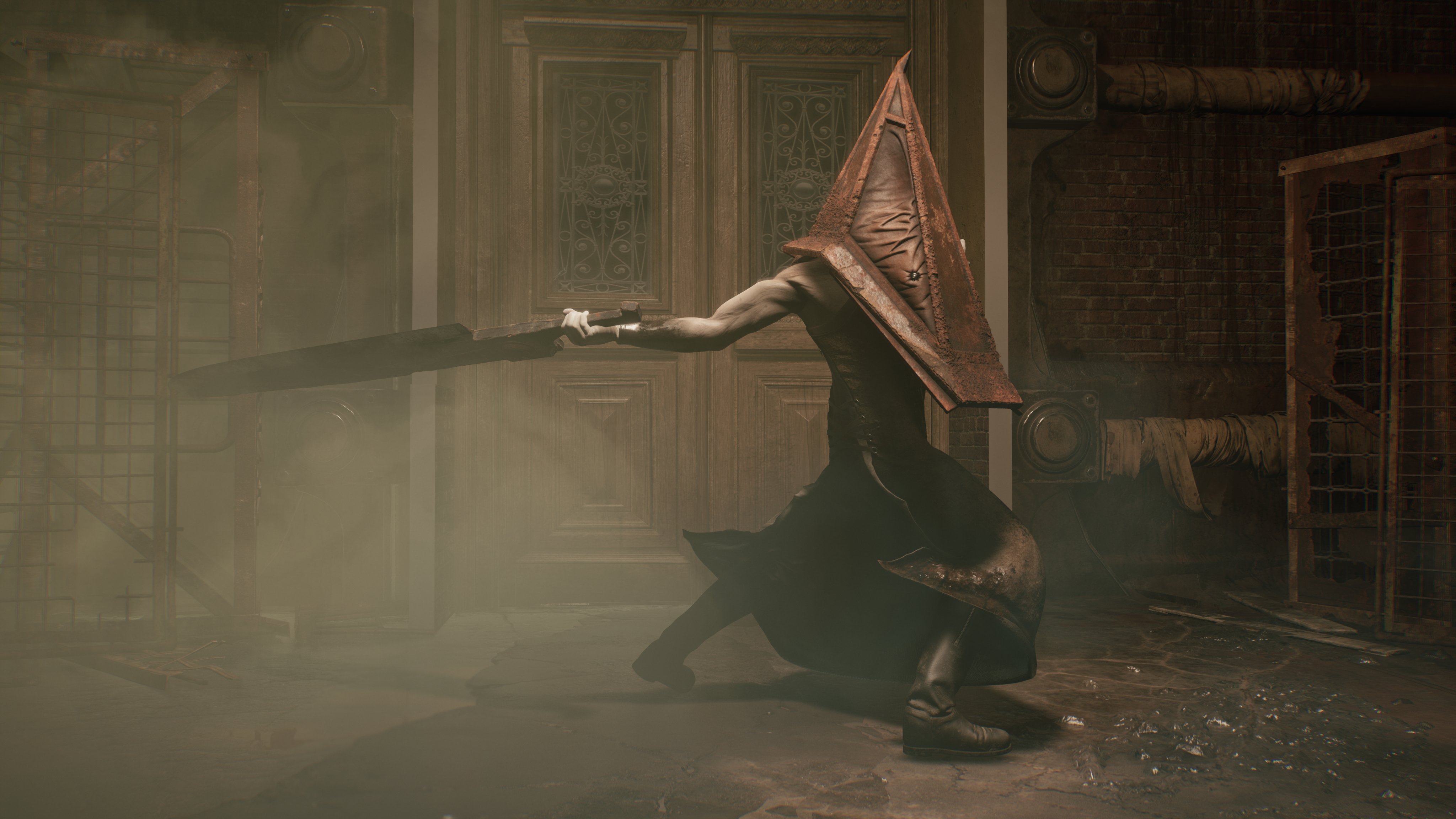 Silent Hill Memories on X: "New image of Pyramid Head from Silent Hill 2  Remake. This screenshot will be used for the special bonus - a mousepad -  if ordering from the