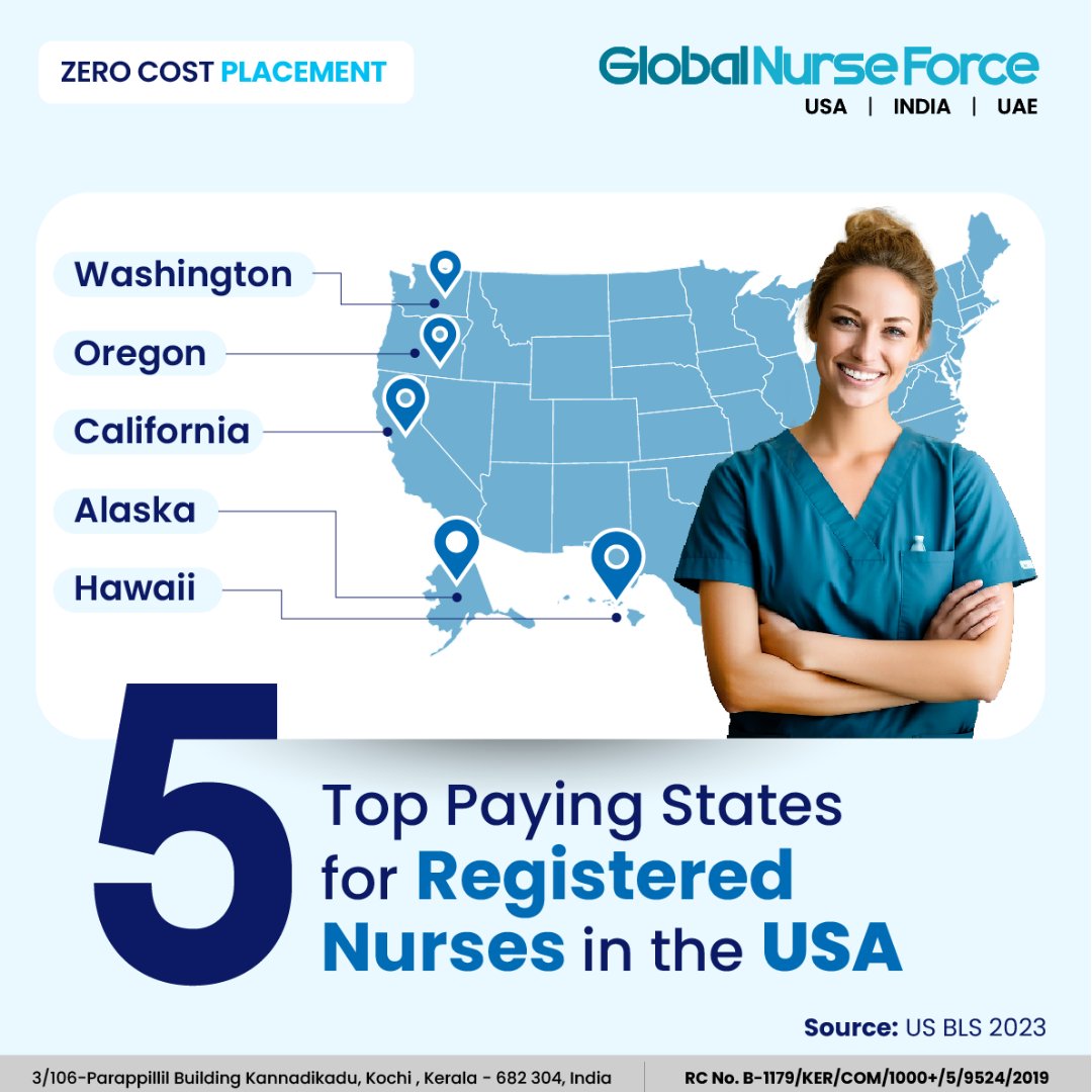 Ready to take your nursing career to the next level? The USA offers incredible opportunities and high salaries for Nurses. Discover the top paying US states for Registered Nurses!

Source: US Bureau of Labour &amp; Statistics (2023)

#NursingDreams #RegisteredNurse #USOpportunities