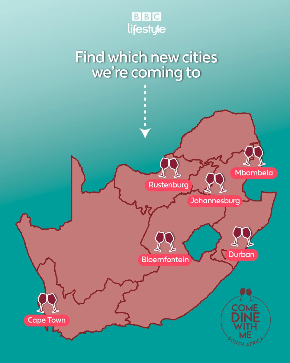 BBCS_Africa's tweet image. You asked, we listened! #ComeDineSA is heading to new cities! Go to  bbcafricachannels.com to enter and stand a chance to be on season 10.

#ComeDineWithMe #EnterNow