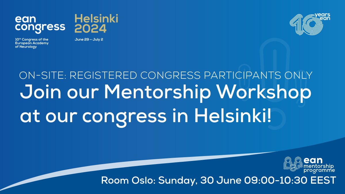 EANeurology's tweet photo. 💡Boost your mentoring skills with coffee, pastries, and powerful insights! 

Join our workshop to explore the art of mentoring, hear from seasoned mentors and mentees, and more.  See you in Helsinki! 🎉

🔗More info: https://t.co/UWmzbauQTQ

#eanMentorship #EAN2024 https://t.co/hWpSL6NTa5