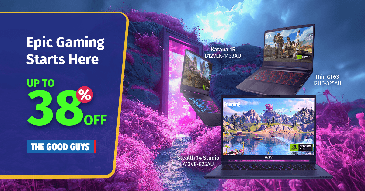 AustraliaMSI's tweet photo. ๐ฒEOFY AlarmโฐHuge Saving with @TheGoodGuysAU
๐ https://t.co/YkSSCcZAyI
#MSIGAMING #msiNO1ingaming #iamagamer #Gamers #Gameday #Gameplay #GamingSetUp #GamingLaptop #Gaminglife #Laptoplifestyle #laptopgaming #bestlaptop #gametime #gamingtips @IntelANZ @NvidiaANZ https://t.co/u37tpzl8yM