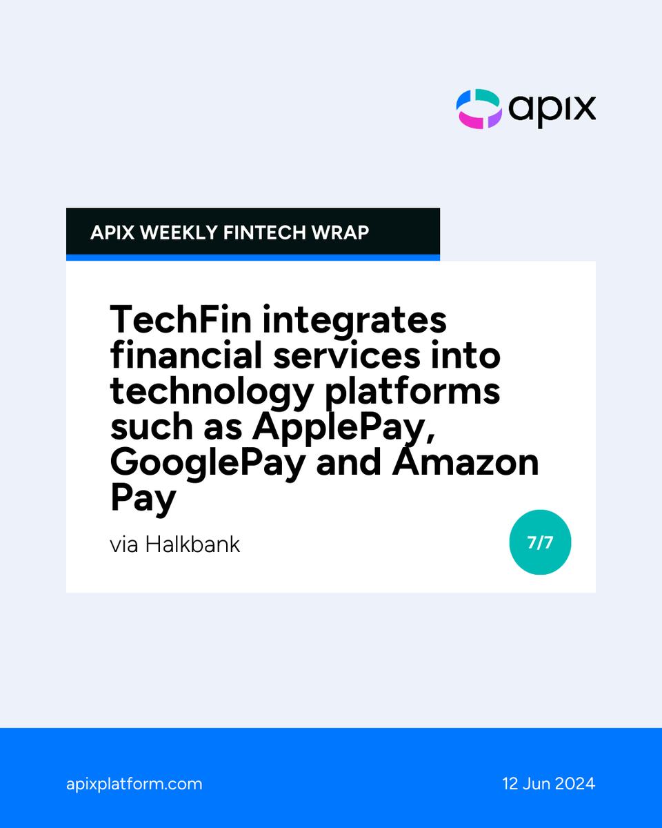 APIX_Platform's tweet image. 🐝 Buzzword of the week: TechFin
You’ve heard of Fintech, now what about TechFin? #TechFin integrates financial services into technology platforms such as ApplePay, GooglePay and Amazon Pay (via @Halkbank)
halkbank.com.tr/en/about-halkb…

#Finance #Technology #DigitalPayment