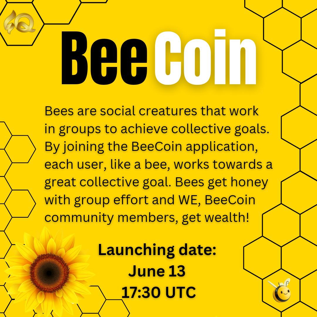 BeeeCoin's tweet photo. This is the click-to-earn bot that you've discovered at the right time and you're going to earn a lot of money with it!
Launching today at 17:30 UTC!
Click on the link below now to be among the first rich bees!
https://t.co/BtOTw7pwnQ
#BeeCoin #FQS #FQSWAP https://t.co/C5E77qXbj2