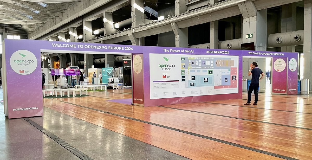 madridinnova's tweet photo. Todo listo para comenzar el #OpenExpoEurope2024 en @LaNaveMadrid 

¡No te pierdas la oportunidad de asistir a uno de los eventos más importantes de tecnología en Europa!

Y además, puedes visitar a las startups del #EcosistemaMI 🚀 https://t.co/R8oCzFrunw