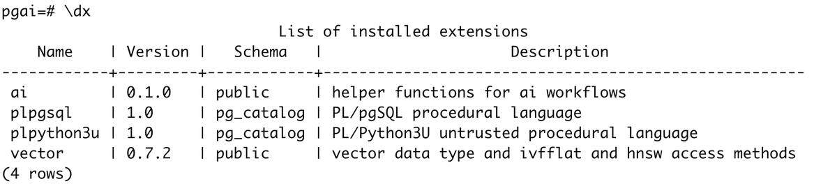 mahtodeepak05's tweet image. Exploring new wonders by  @TimescaleDB 
Pretty cool releases!! 🫡🫡

My set is on EC2 - Amazon Linux on PG 16.3!
had some issues but finally Fun time !

#pgai #extensions #PostgreSQL