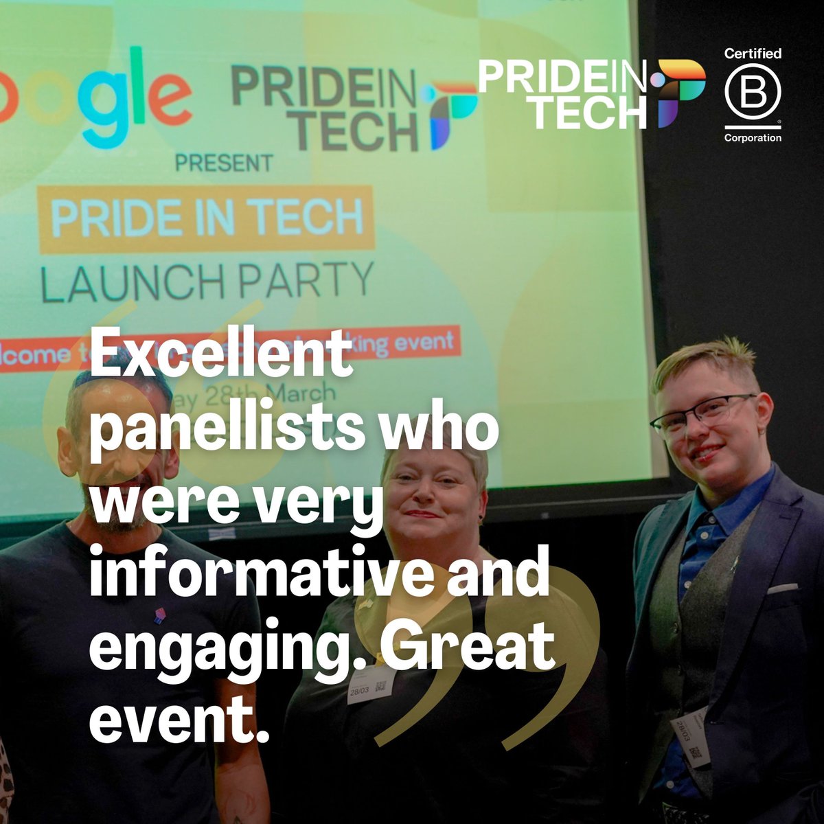 PrideinTech's tweet photo. We love hearing awesome feedback! Our hearts are soaring with joy from all the incredible feedback we've been receiving! 👏🌈✨

🌈 Let's make waves together in the tech universe! Find out more on our website at the link in our bio. 💫 
#prideintech https://t.co/My6HobxhVB