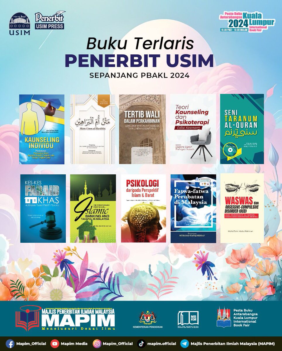 Terima kasih kepada semua yang menyokong buku-buku terbitan Penerbit USIM.