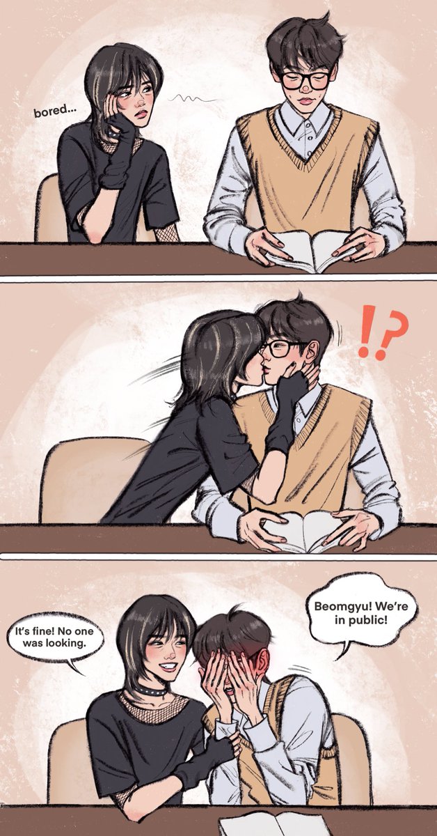 Soogyu AU emo Bgyu and nerd Sbin are back...on a library date #숩밤 #밤숩