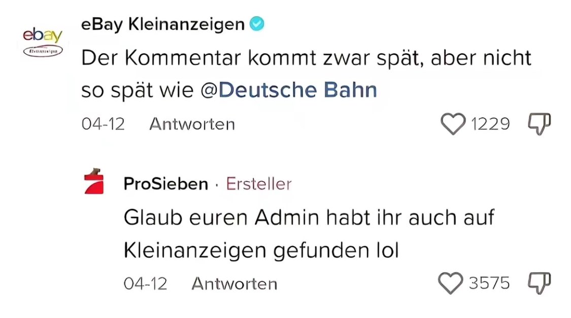 bilalssk21's tweet image. Wieso nimmt aber der ProSieben admin andere firmen so auseinander auf tiktok 💀