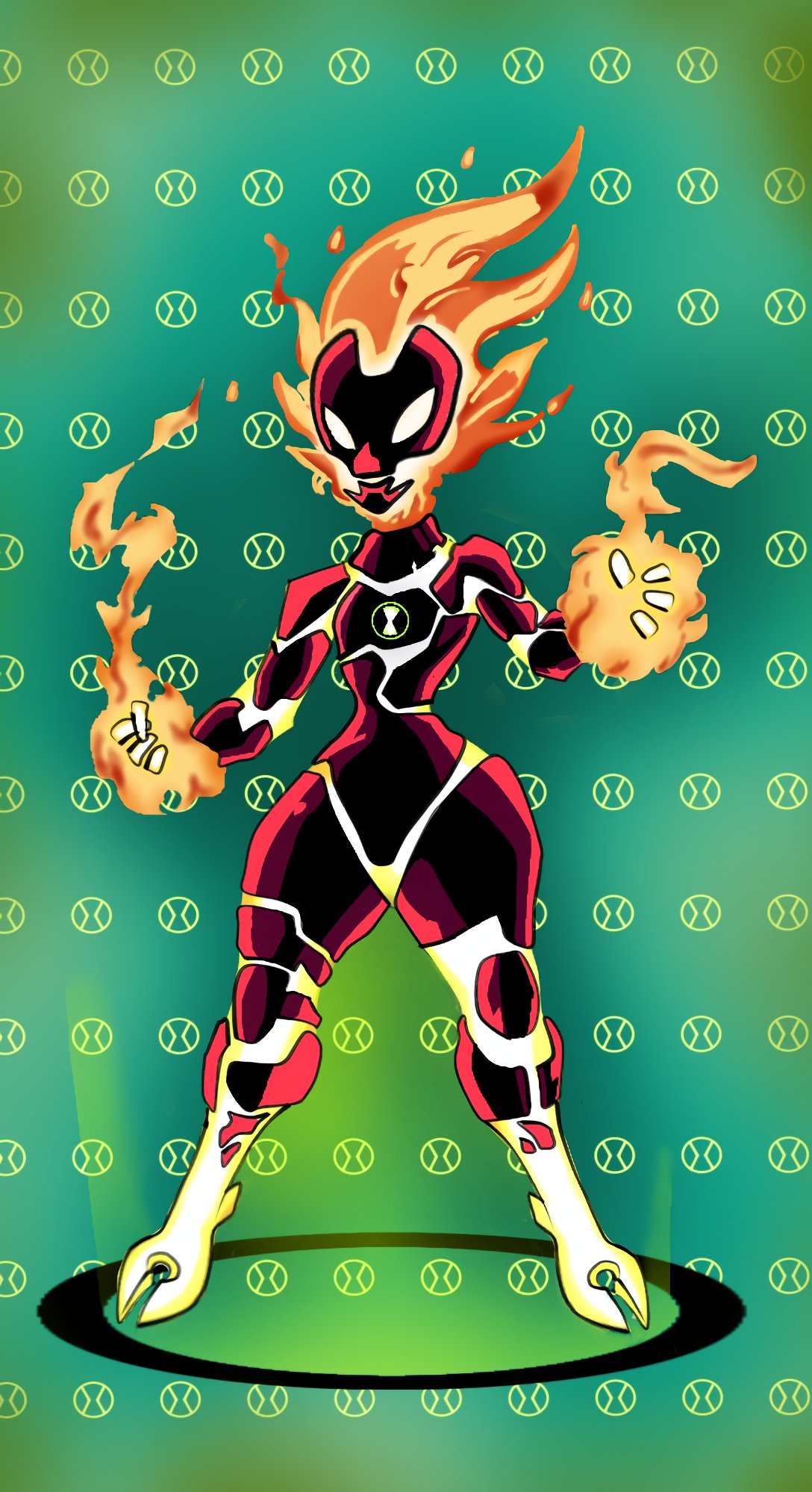monark_punk on X: A GIRL ON FIRE heatblast Chaquetrix ben10 drawing  girlfire fire t.coUOoazPkSj7  X