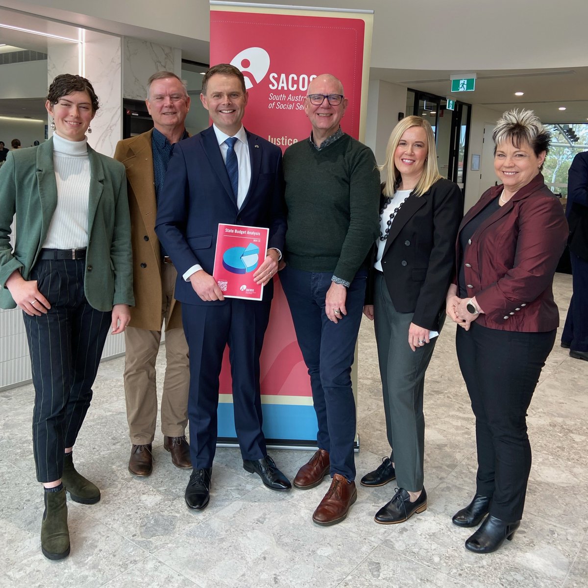 CentacareCCSA's tweet photo. At the SACOSS post-budget breakfast, Treasurer @SMullighan MP discussed budget impacts. Experts Mary Leaker, Lou Potter, and Dr @ClearyJA unpacked the changes. Pictured: Lou Potter, @RossWomersley, @SMullighan, Dr David Panter, Kyla Pizzino, and Dr @ClearyJA
#SACOSS #Budget2024 https://t.co/2XbWapW2zu