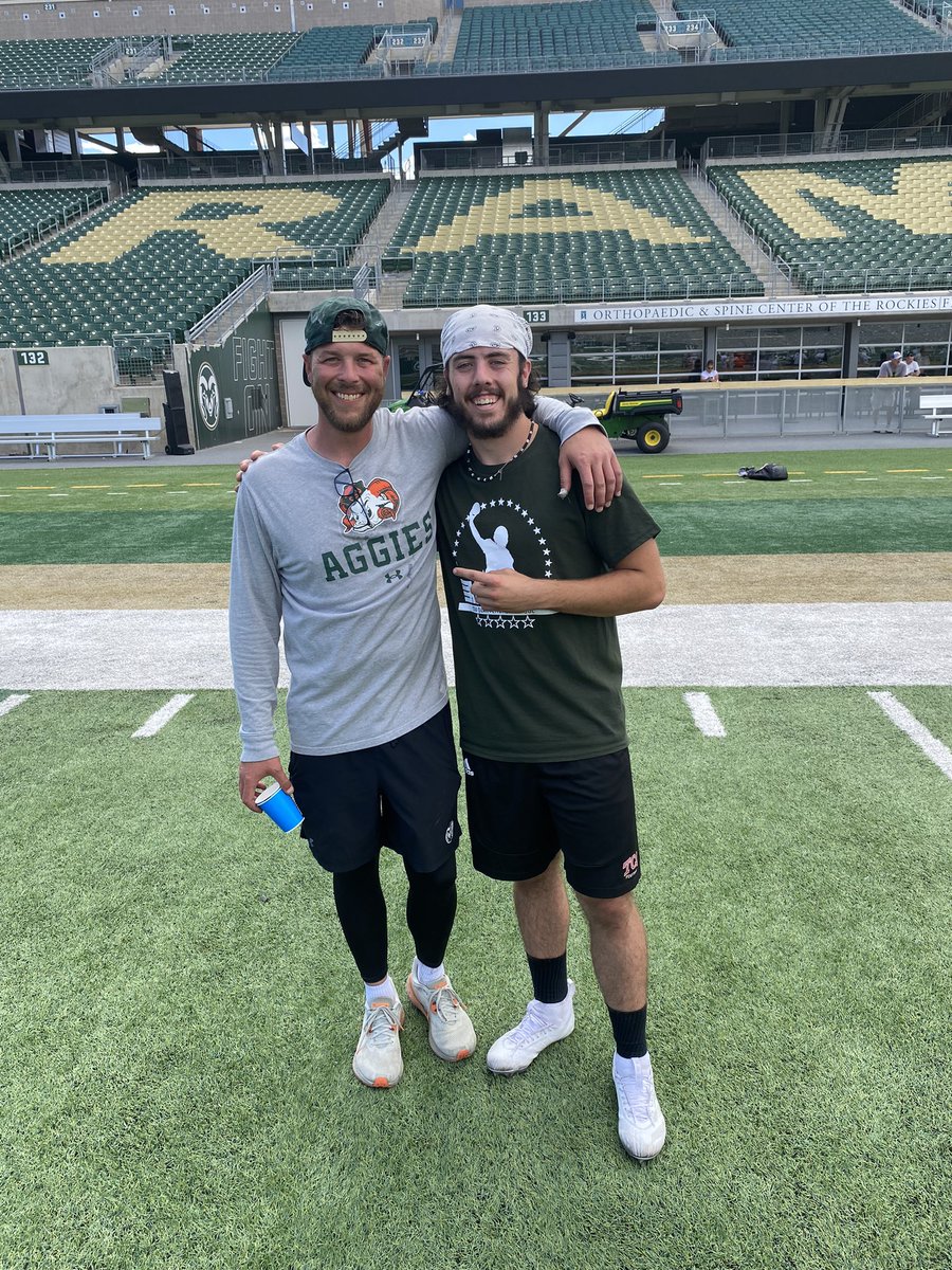 DrewJBrown11's tweet photo. Absolutely loved participating at the CSU QB camp for the past two days. Thanks to all the amazing coaching staff @CSUFootball for allowing me to compete with all the other athletes and learn more about the game and the QB position.
@CoachMattMumme @CoachJMoses @CoachHolbrook_ https://t.co/43EJPq9O6t