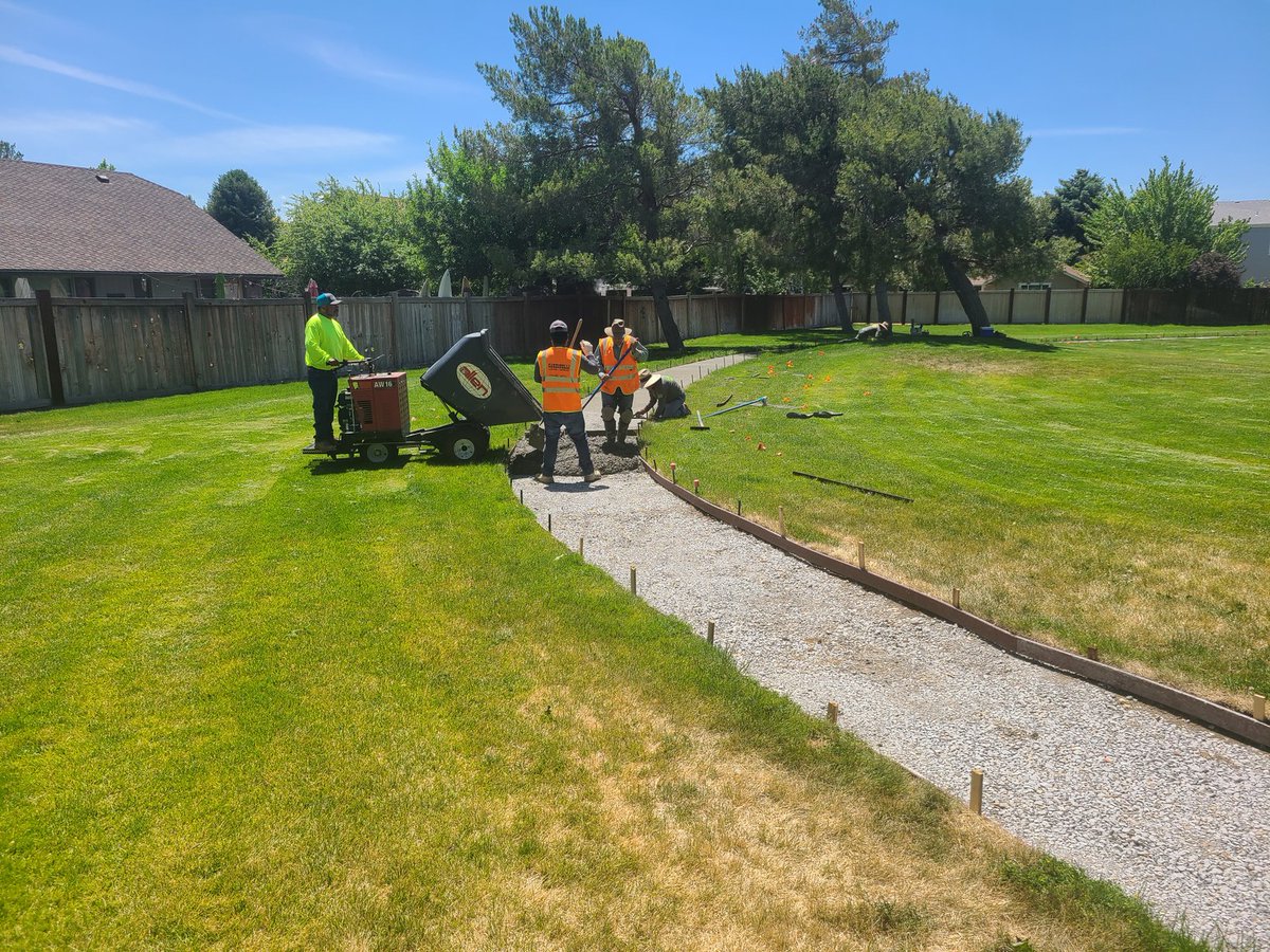 CassinelliLand's tweet photo. Replacing concrete sidewalks at the Carriage Square Park this month #CassinelliBuilt https://t.co/0IjkAx8OQJ