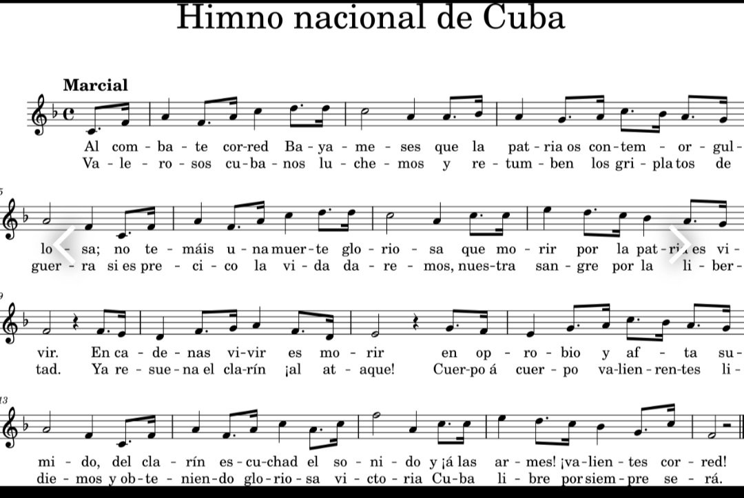 Gertrudis6303's tweet photo. 1868 se estrena la música del Himno Nacional en la Iglesia Mayor de Bayamo. Interpretada con el consentimiento del párroco y ante la presencia del Gobernador Militar. Un  vibrante  Al combate, corred bayameses #CubaViveEnSuHisoria  .@UlisesGuilarte .@Isdalys1 .@DrulletIsmael https://t.co/irOdSIkcCF