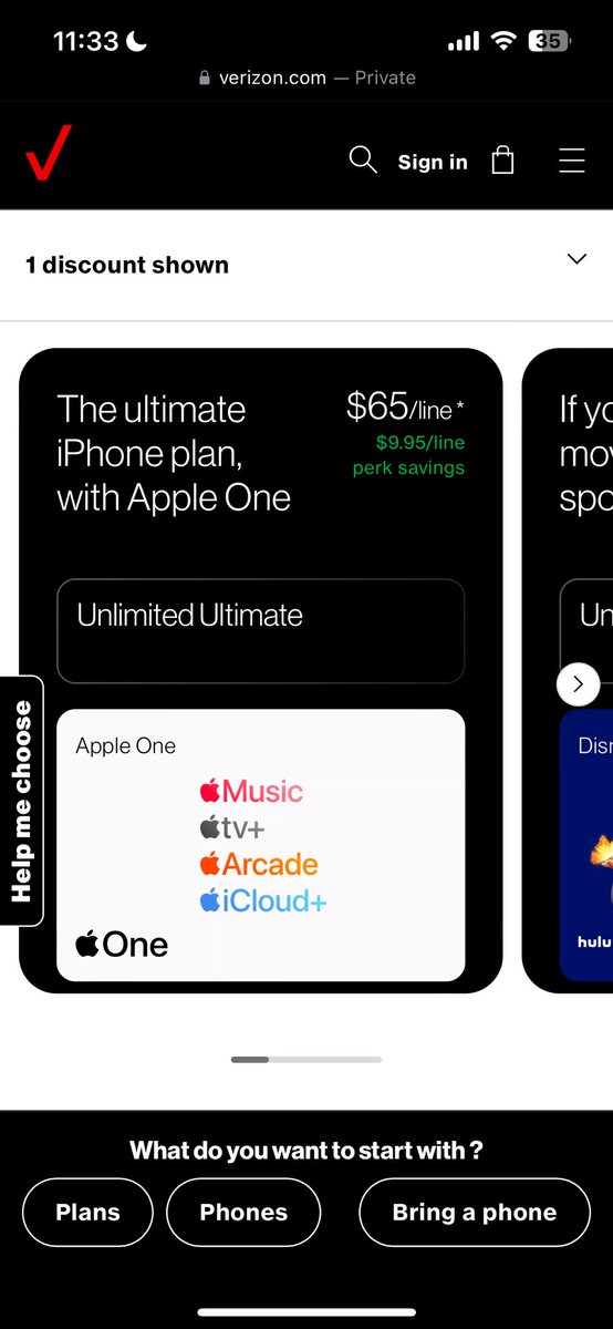 lekohari's tweet photo. @VerizonSupport hi! Can you explain why Unlimited Ultimate is advertised at $65/month but then jumps to $90/month when I log in? https://t.co/dlQ58ge2S9