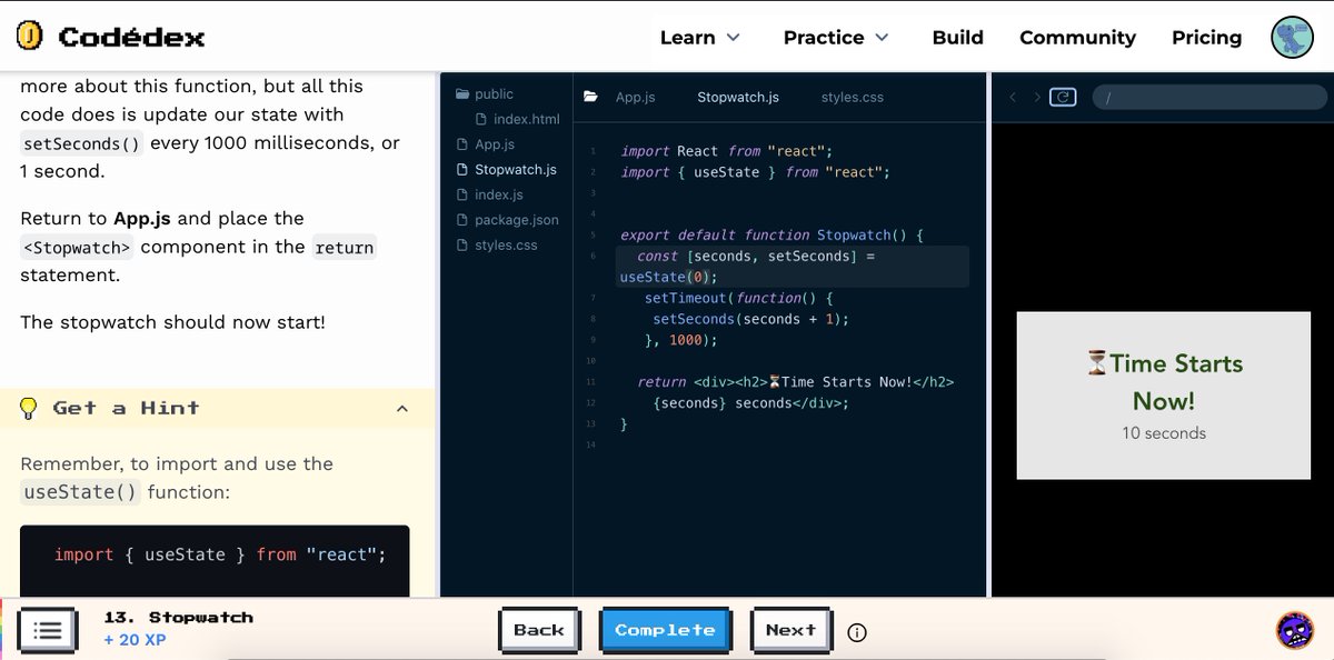 afullsnack_dev's tweet photo. #30NitesOfCode Today y recreate a stopwatch! 
@codedex_io @30nitesofcode https://t.co/VBF5WUDnPK