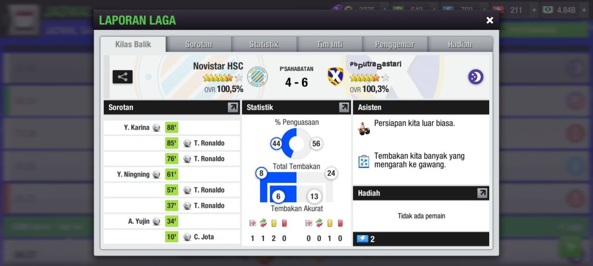 PutraBastariFC's tweet photo. @INC_LTEI Final @INC_LTEI
#PB 🆚️ @NovistarHSC
Leg 1 Berhasil mencuri poin di kandang Lawan dengan skor 4️⃣➖️6️⃣ 

Leg ke 2 Hanya bermain imbang 3️⃣➖️3️⃣. Itu sudah cukup untuk menghantarkan kita menjadi juara #INC bulan ini 🥳🥳 https://t.co/UK2NYDum3P