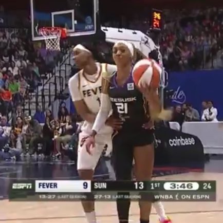 queertvnerd's tweet photo. From the left at the beginning of the season to the right five weeks in, the #WNBA subplots are everything. Happy Pride month 🫶🏾 https://t.co/CNp3OvFyy5