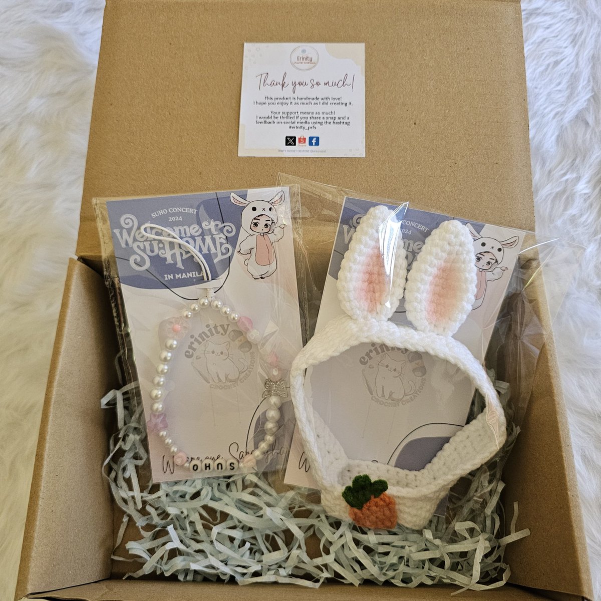 erinity_cc's tweet photo. Shipped! Thank you Eris! 🐰

for NCR and buyers close to Baguio City, 1-3 days po ang shipping time (based on my experience) keri po ihabol til the con. 😉

Main post ;
https://t.co/C2kbzyKRry

💌 DM for inquiries
wts lfb crochet suho bunny eribong cover suhome in manila https://t.co/ji7c13ClXb