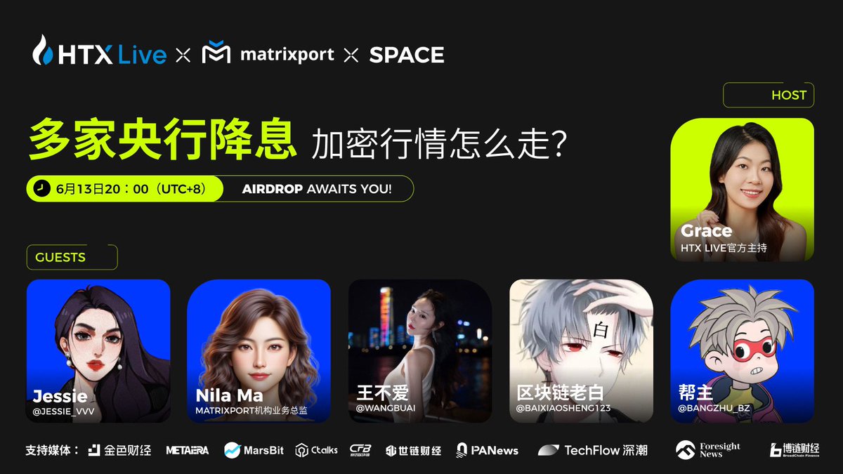 火币HTX (@huobiglobal) on Twitter photo ❤️🔥今晚8点,让我们一同畅聊,多家央行降息,加密行情怎么走?
💡48小时内完成任务即可与10位用户瓜分200 USDT奖励!
✅关注<a href="/HuobiGlobal/">火币HTX</a>、<a href="/realMatrixport/">Matrixport</a>
✅转发此推文
✅标记2位好友并留下您的火币UID
点击预约👉x.com/i/spaces/1mnxe…
主持:<a href="/Web3Grace/">Grace @HTX</a> ❤️🔥今晚8点,让我们一同畅聊,多家央行降息,加密行情怎么走?
💡48小时内完成任务即可与10位用户瓜分200 USDT奖励!
✅关注<a href="/HuobiGlobal/">火币HTX</a>、<a href="/realMatrixport/">Matrixport</a>
✅转发此推文
✅标记2位好友并留下您的火币UID
点击预约👉x.com/i/spaces/1mnxe…
主持:<a href="/Web3Grace/">Grace @HTX</a>