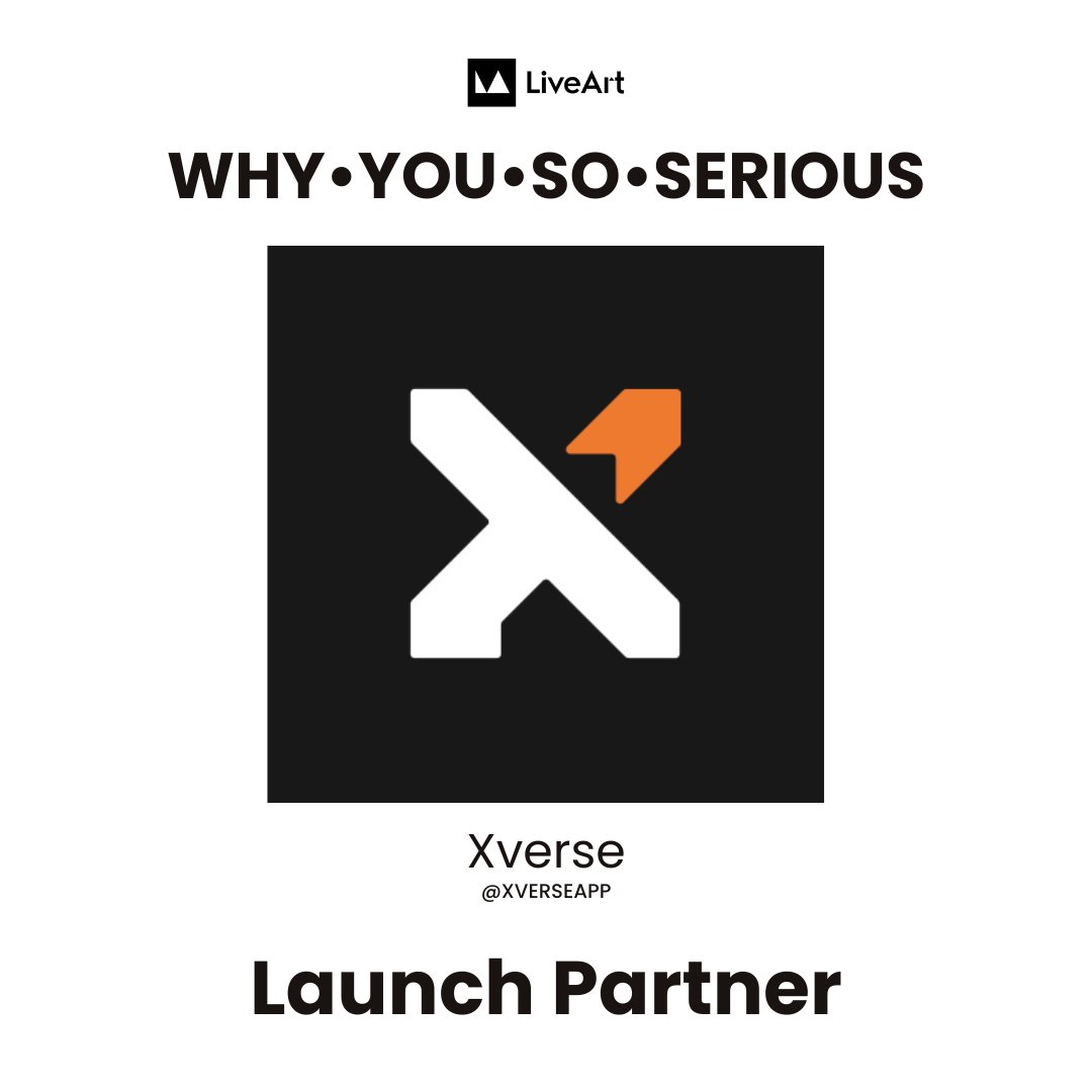 WHY YOU SO SERIOUS😂

Liveart 将会向10位Xverse用户空投 “WHY•YOU•SO•SERIOUS” 符文🪂

😂点赞并转发
😂关注 <a href="/XverseApp/">Xverse - The Home of BitcoinFi</a> 和 <a href="/LiveArtX/">LiveArt</a>
😂留言Xverse bc1p Ordinals地址+二维码截图

⚠️Xverse 与任何收藏或符文均无关联，请自行研究 (DYOR)。